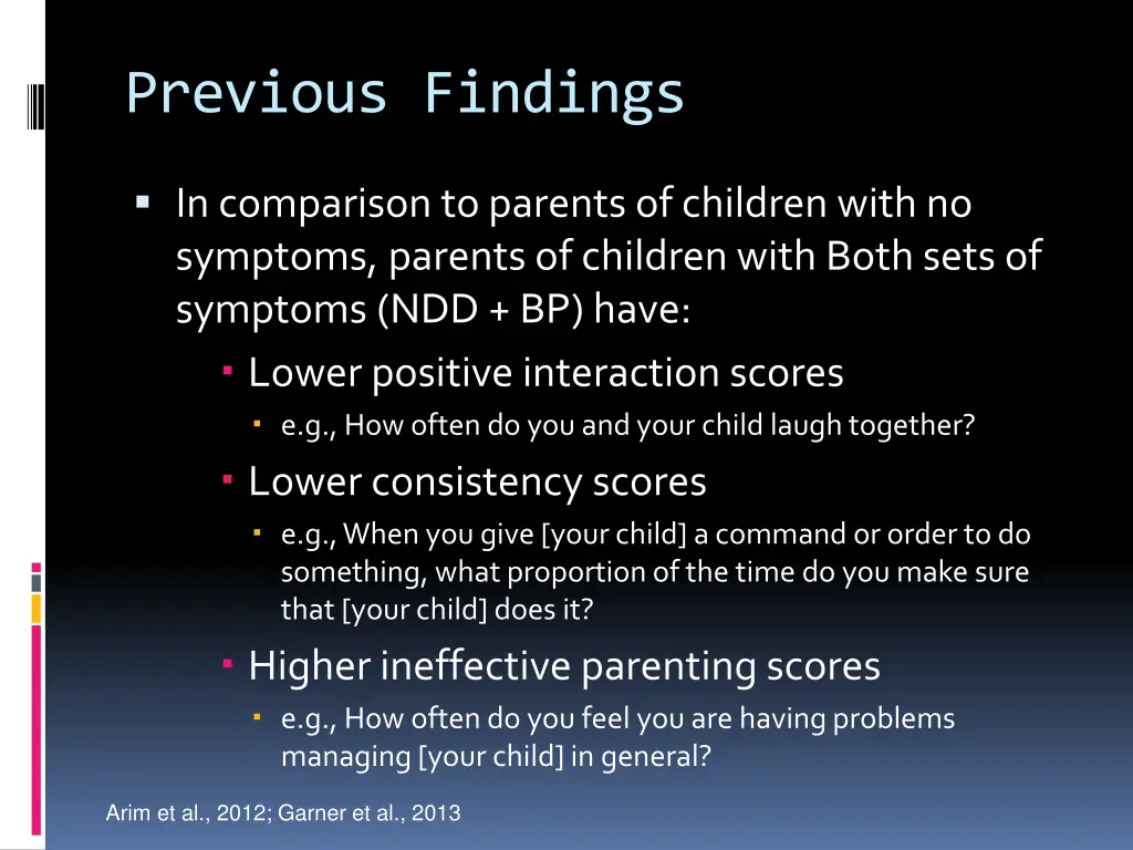 previous findings 1