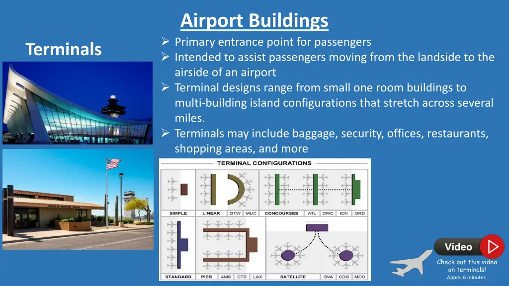 airport buildings primary entrance point