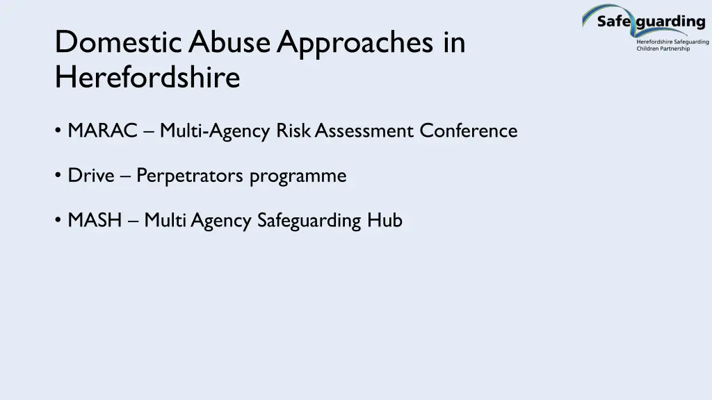 domestic abuse approaches in herefordshire