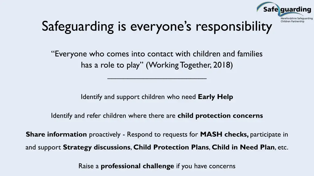 safeguarding is everyone s responsibility