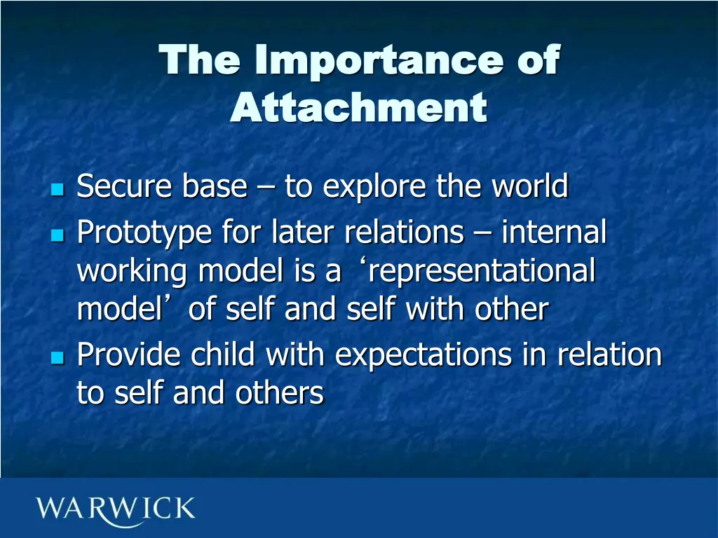 the importance of the importance of attachment