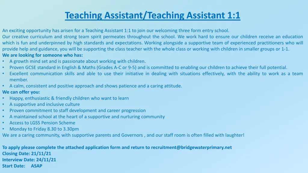 teaching assistant teaching assistant 1 1