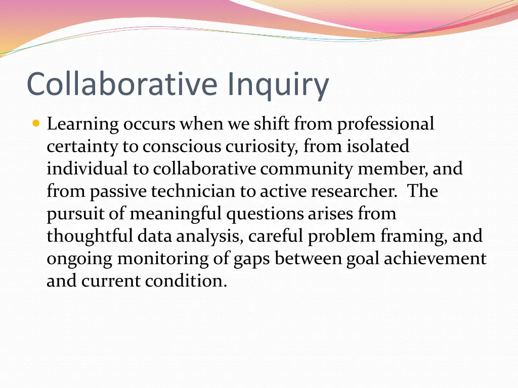 collaborative inquiry