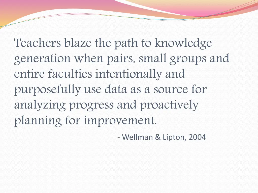 teachers blaze the path to knowledge generation