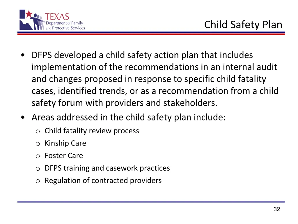 child safety plan