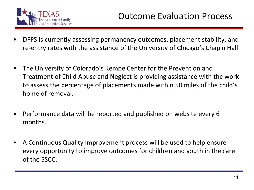 outcome evaluation process