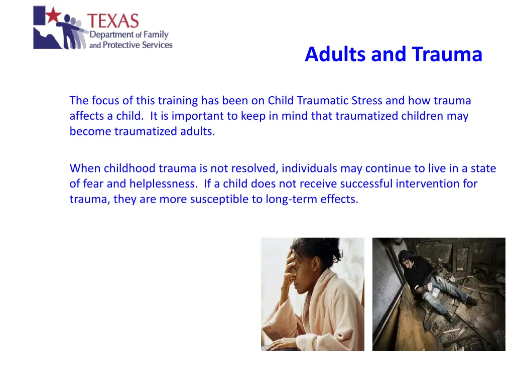 adults and trauma