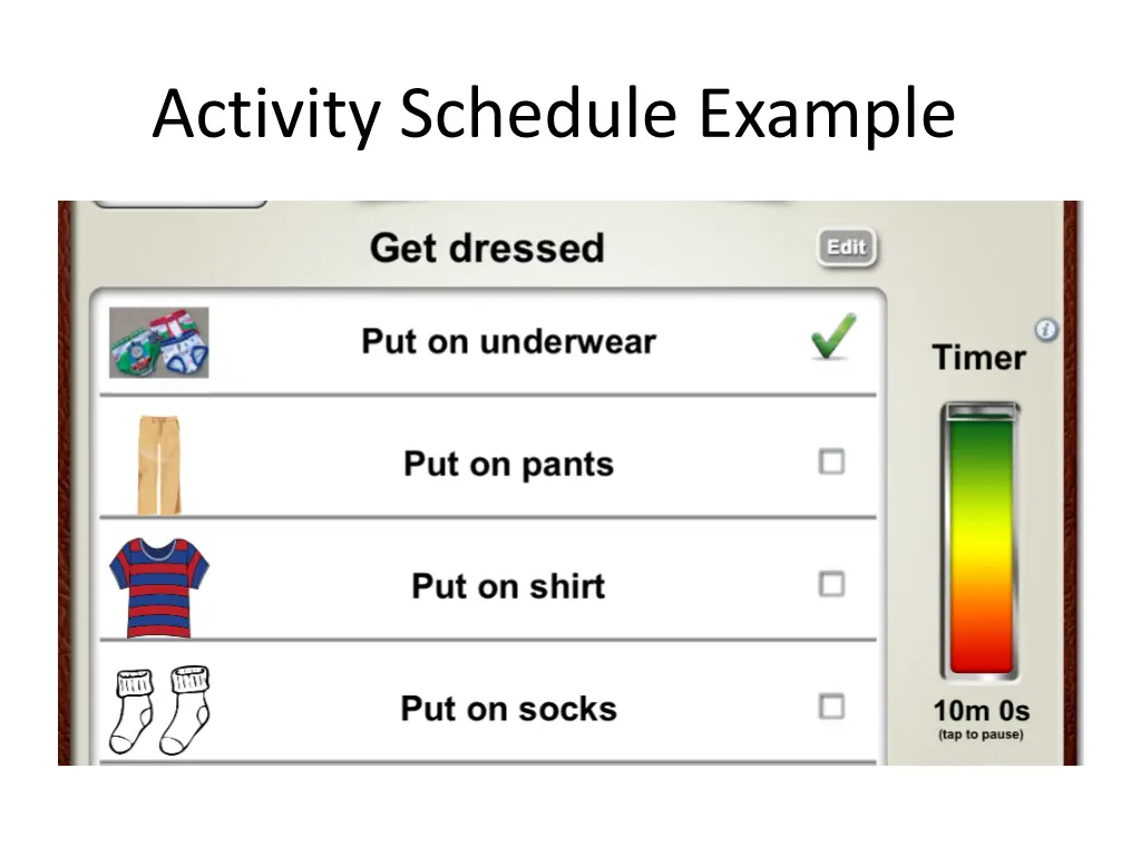 activity schedule example 1