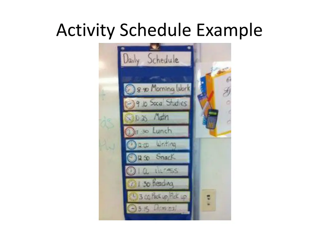 activity schedule example