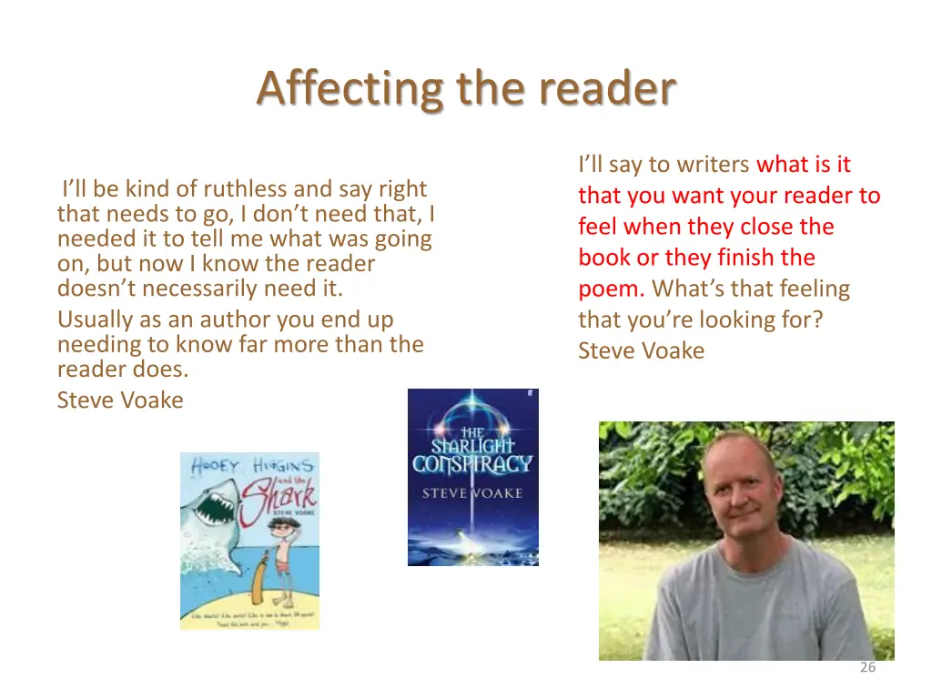 affecting the reader