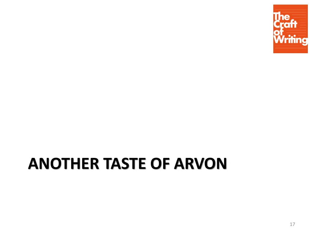 another taste of arvon