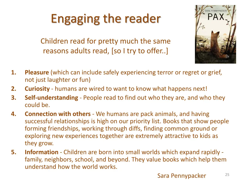 engaging the reader