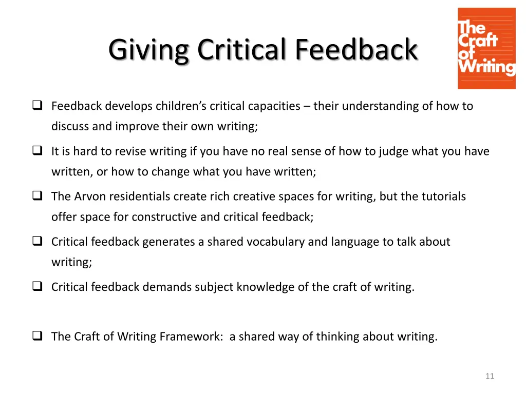 giving critical feedback 1