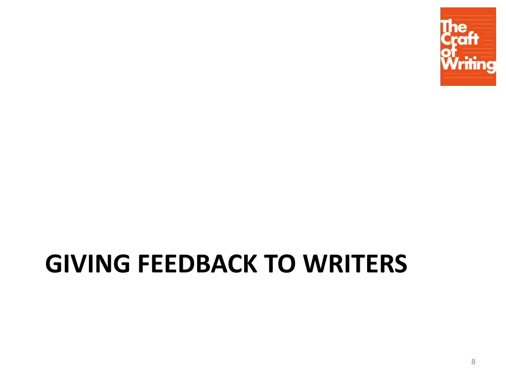 giving feedback to writers