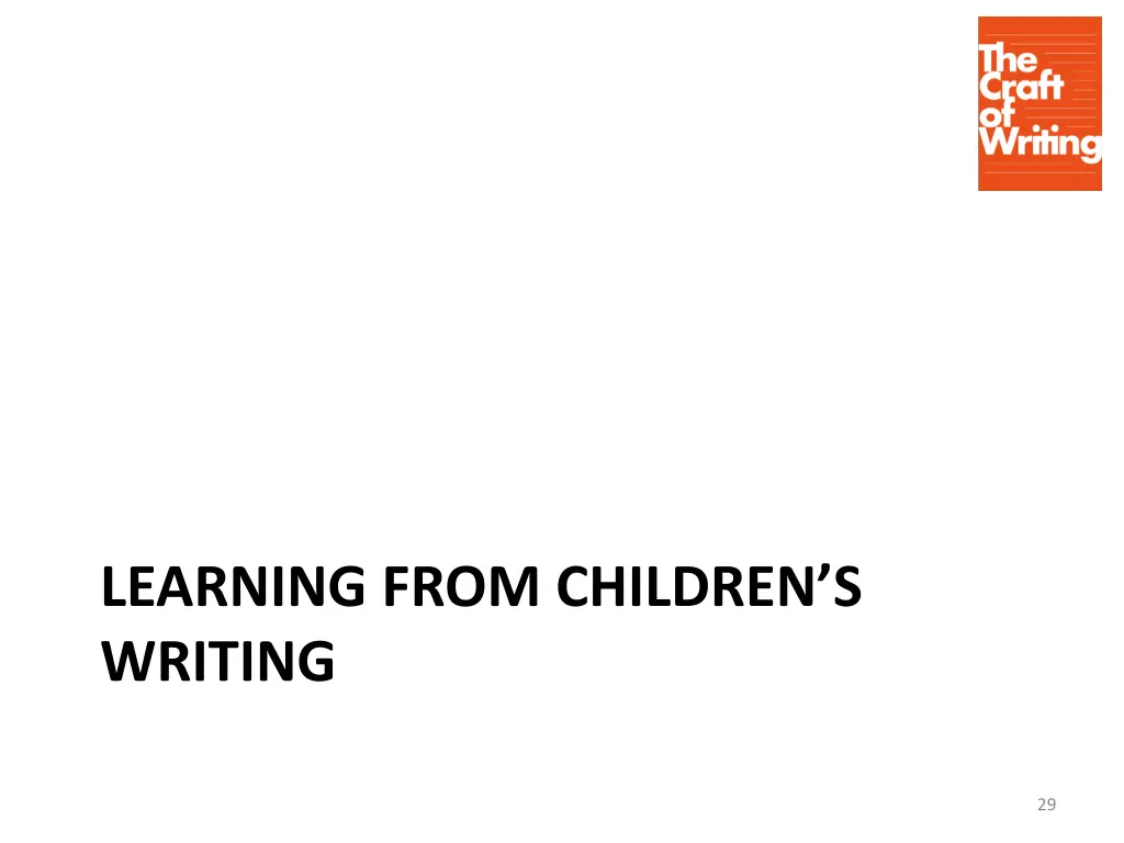 learning from children s writing