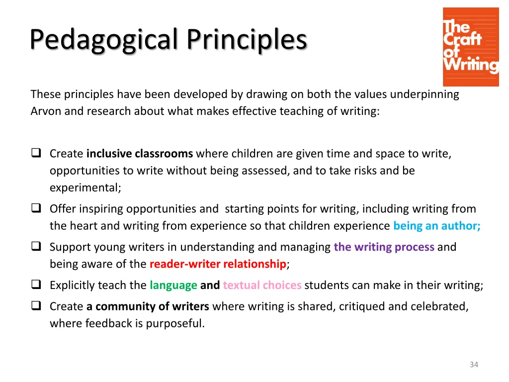 pedagogical principles