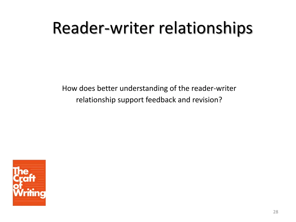 reader writer relationships