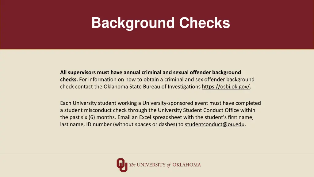 background checks