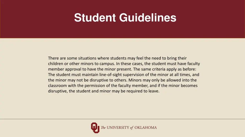 student guidelines