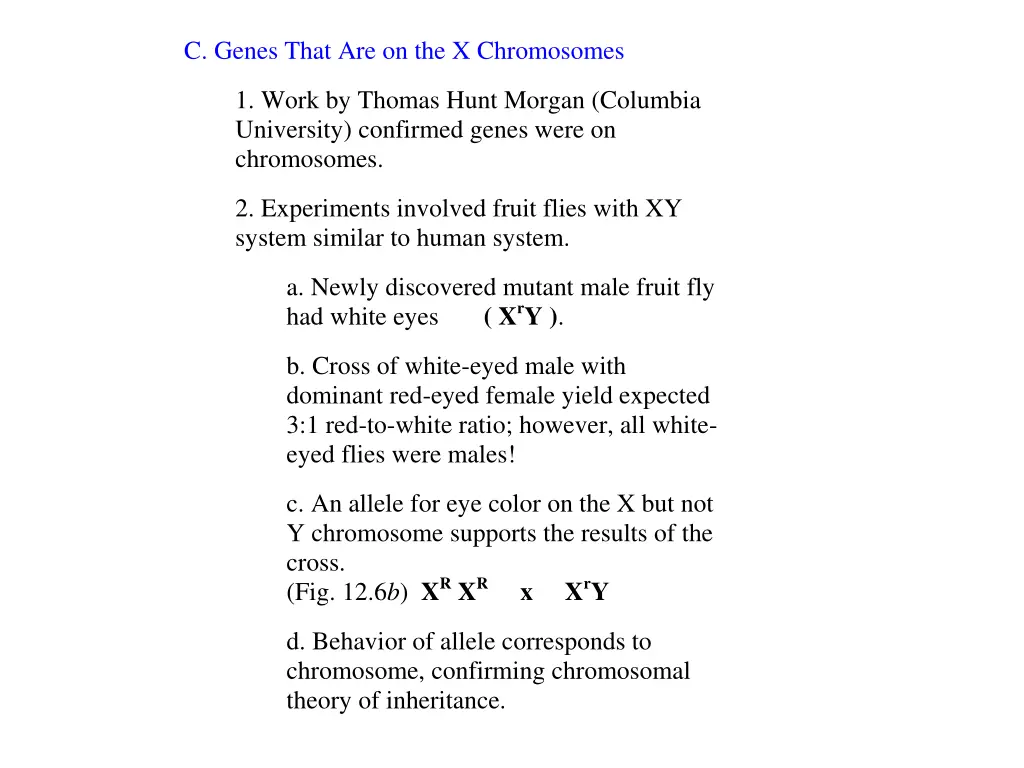 c genes that are on the x chromosomes