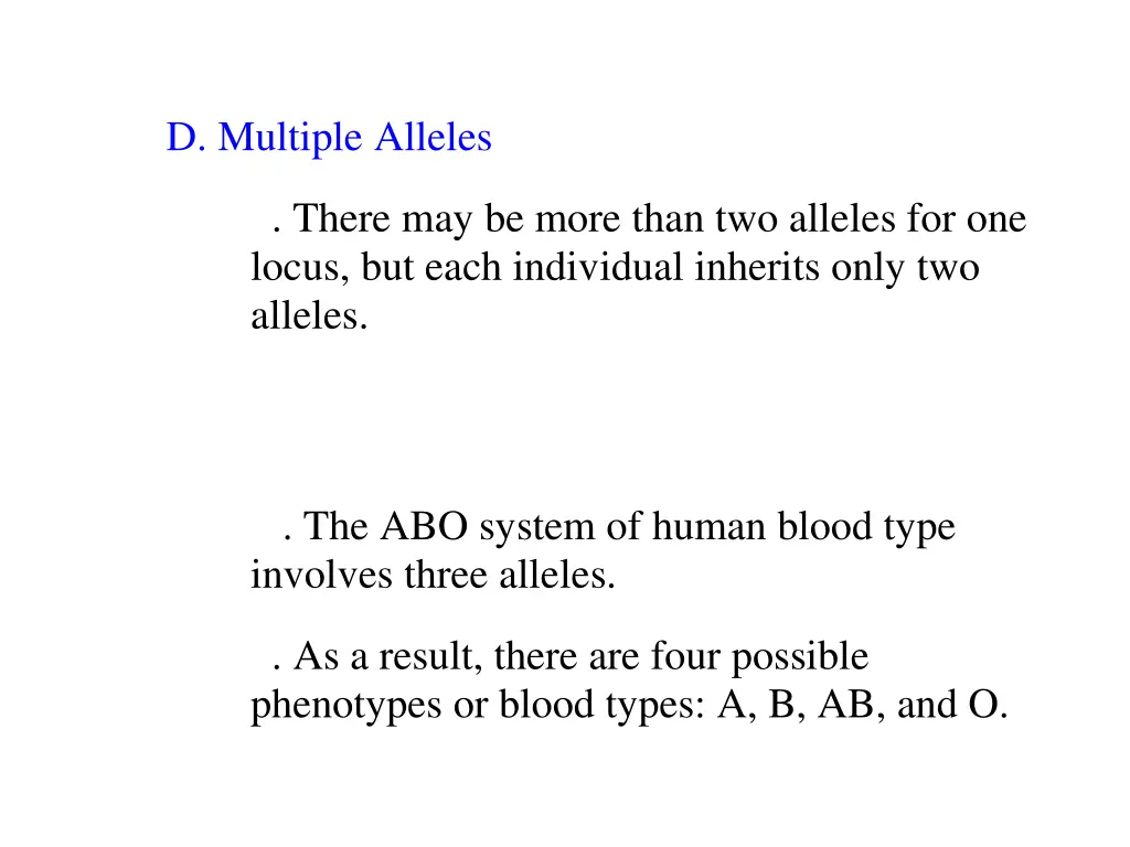 d multiple alleles