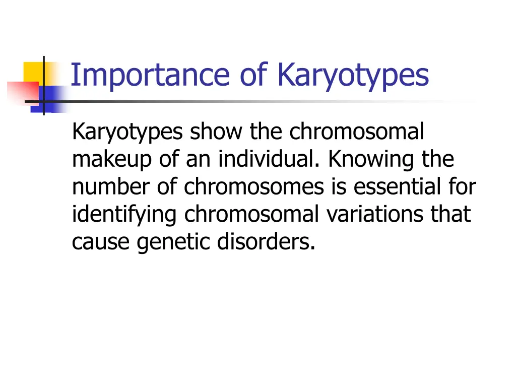 importance of karyotypes