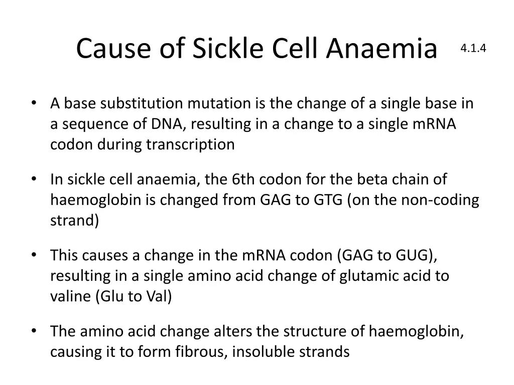 cause of sickle cell anaemia