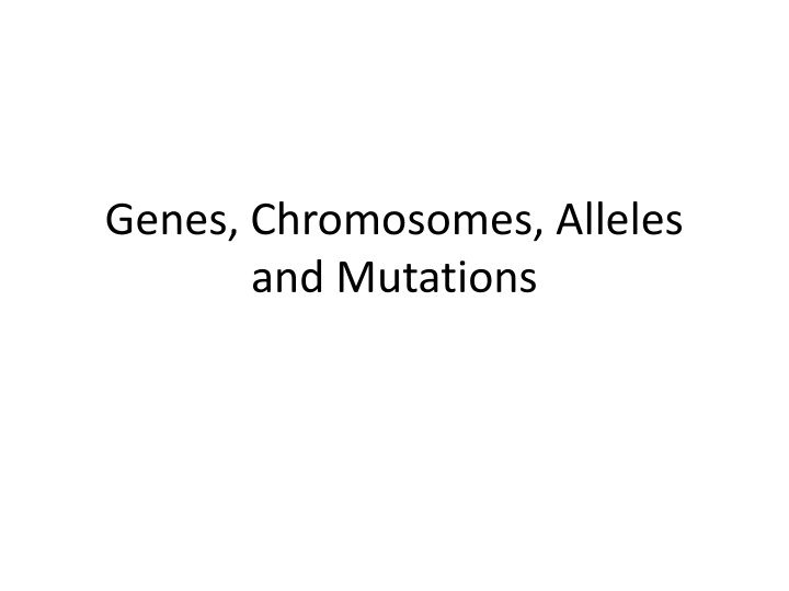 genes chromosomes alleles and mutations