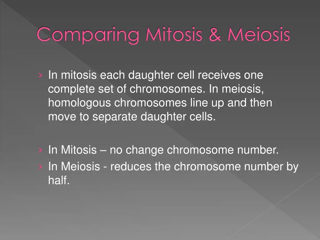 comparing mitosis meiosis