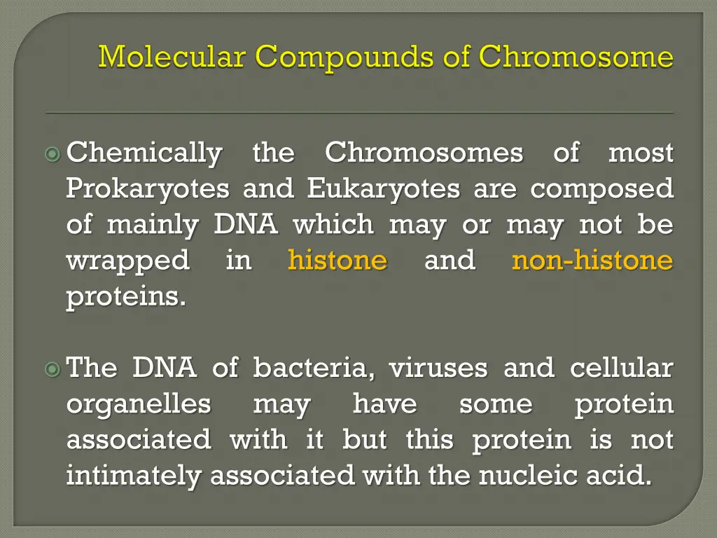 chemically the chromosomes of most prokaryotes