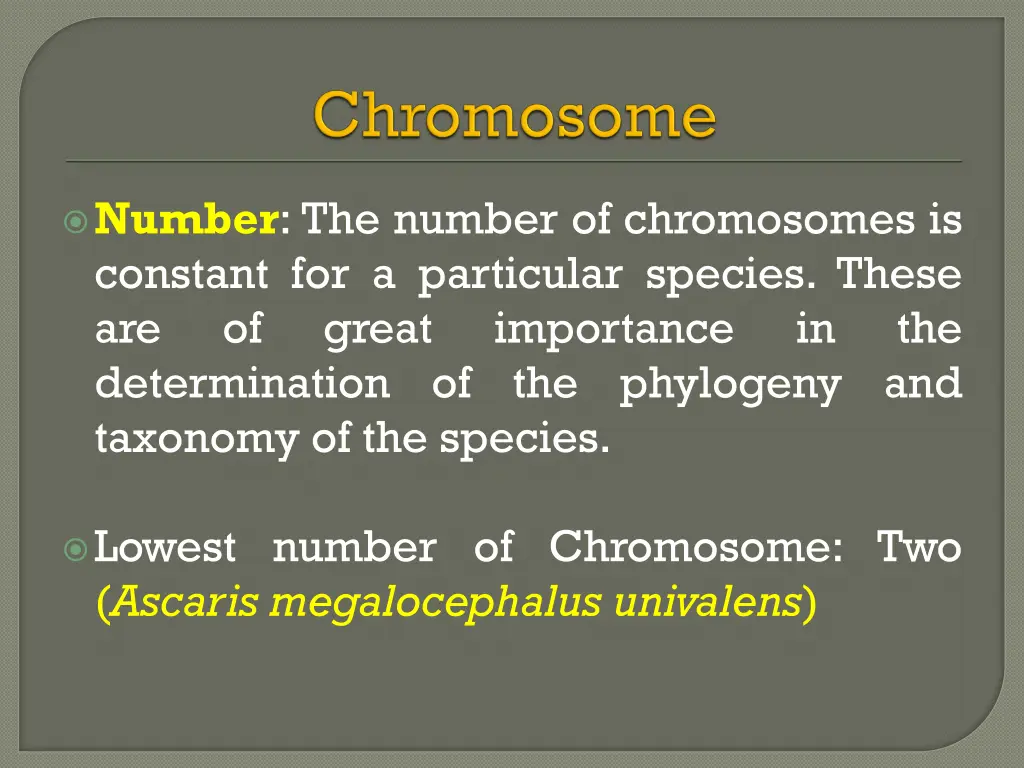 number the number of chromosomes is constant