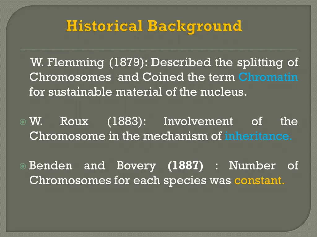 w flemming 1879 described the splitting