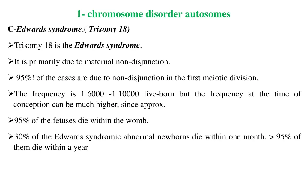 1 chromosome disorder autosomes 1