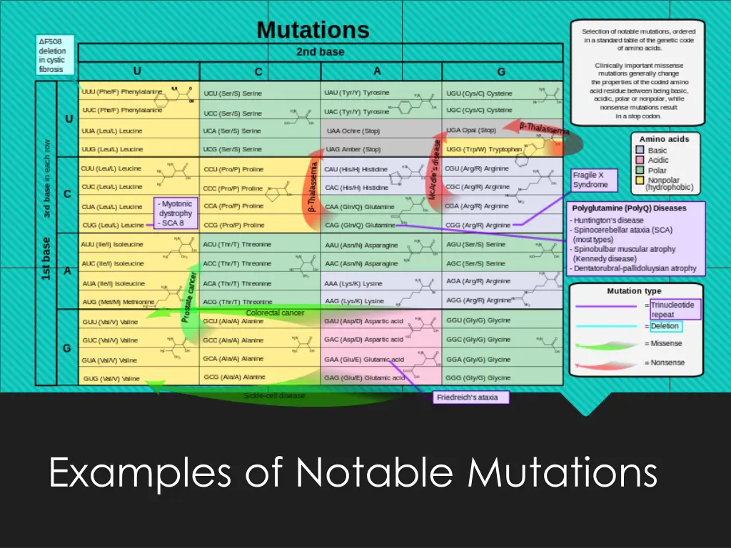 examples of notable mutations