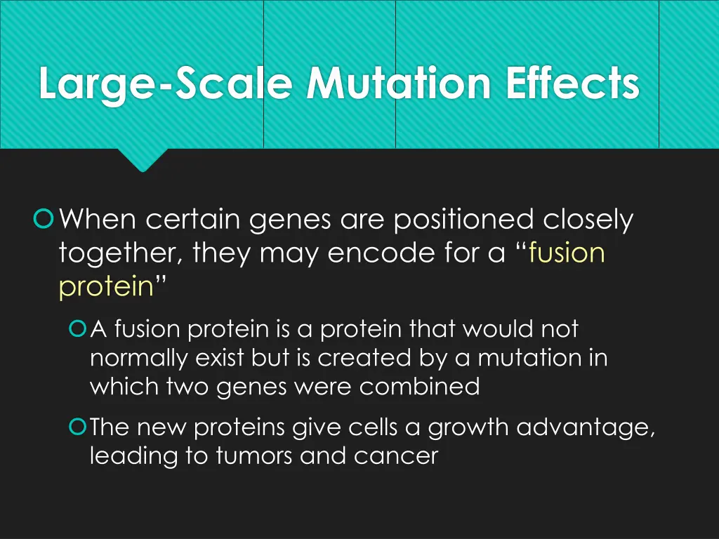 large scale mutation effects 1