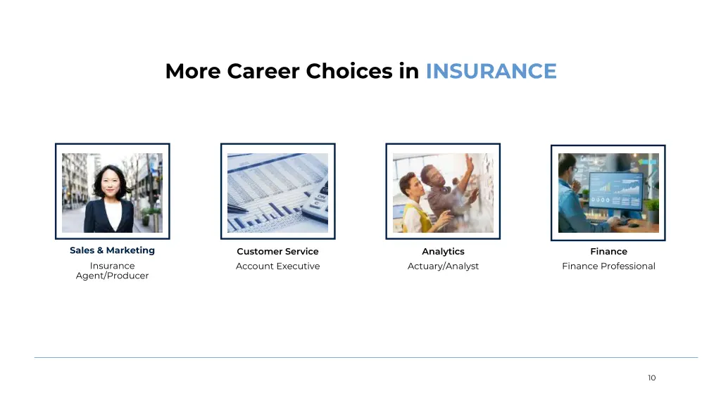 more career choices in insurance
