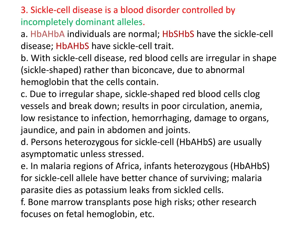 3 sickle cell disease is a blood disorder