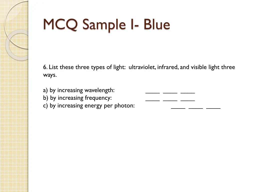 mcq sample i blue 2