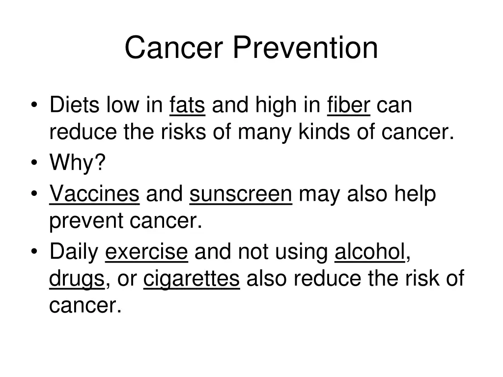 cancer prevention