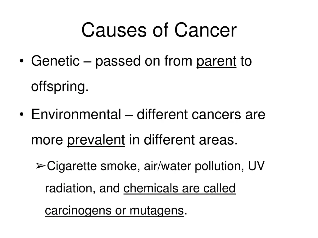 causes of cancer