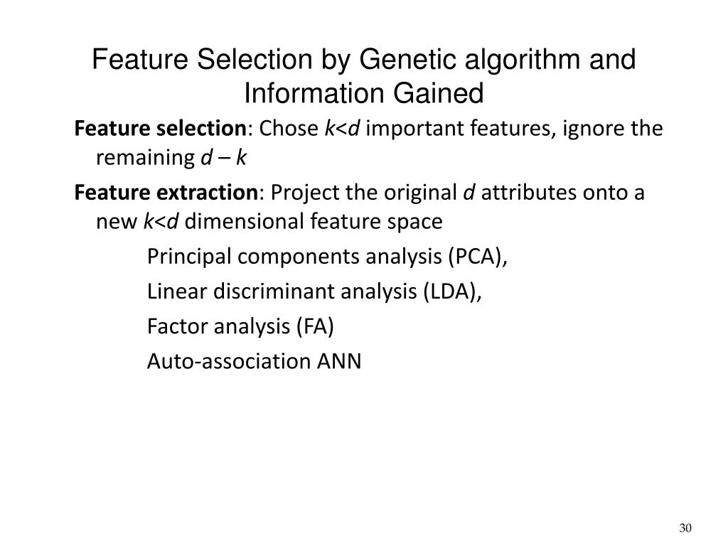 feature selection by genetic algorithm 1