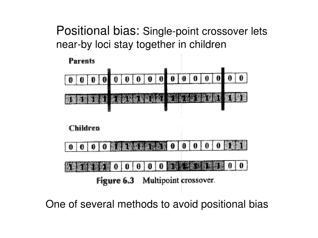 positional bias single point crossover lets near