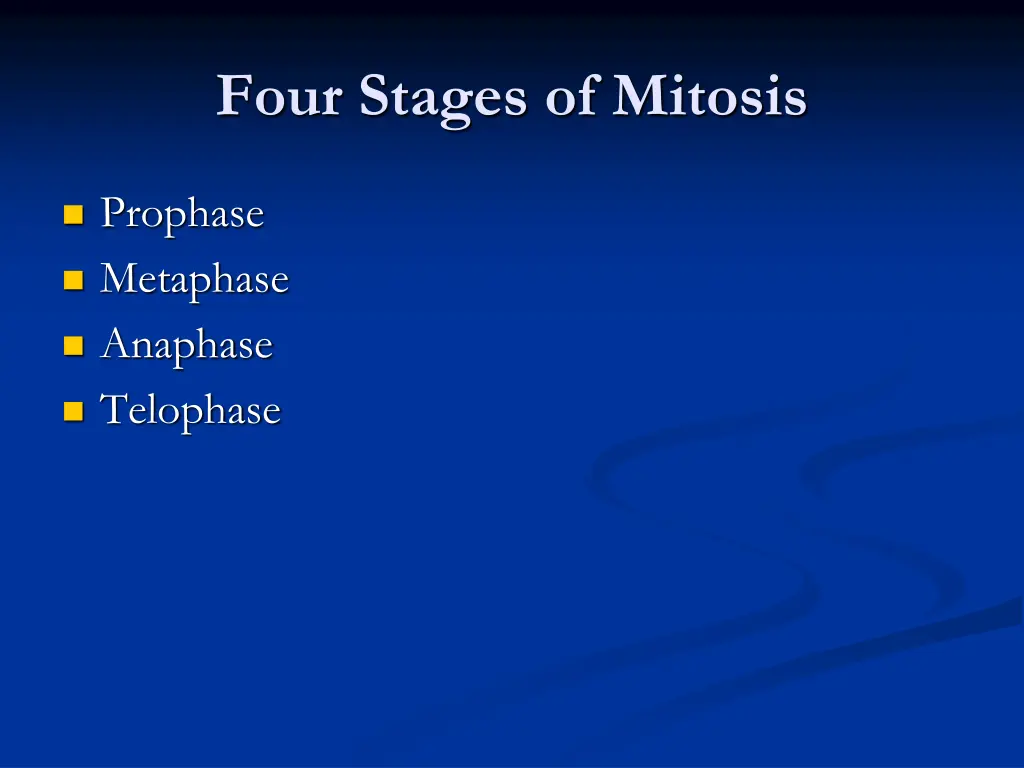 four stages of mitosis