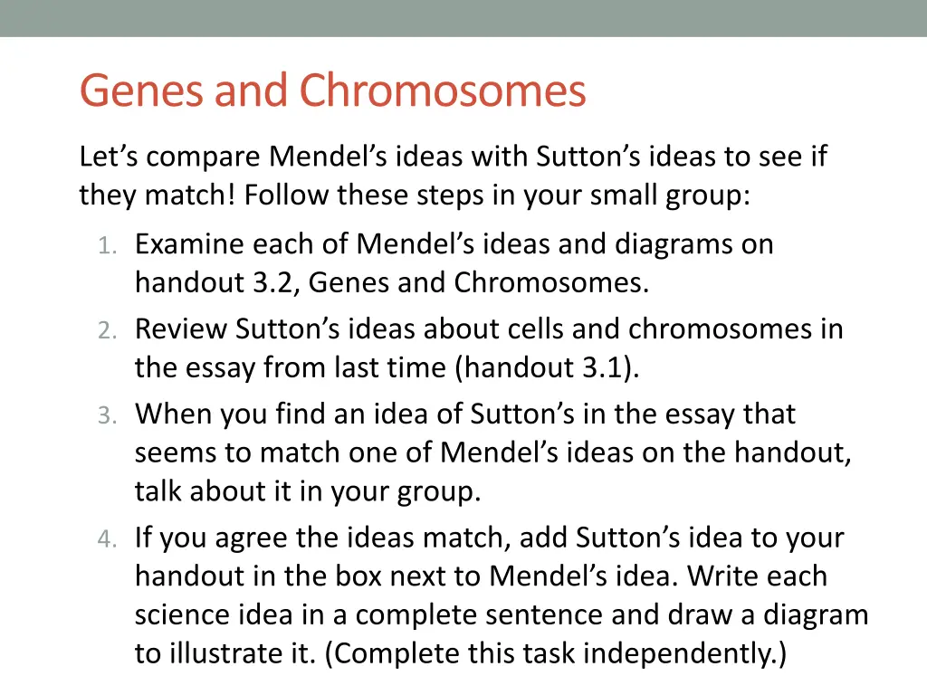 genes and chromosomes