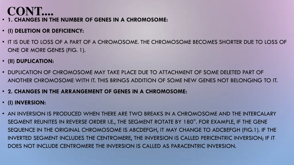 cont 1 changes in the number of genes