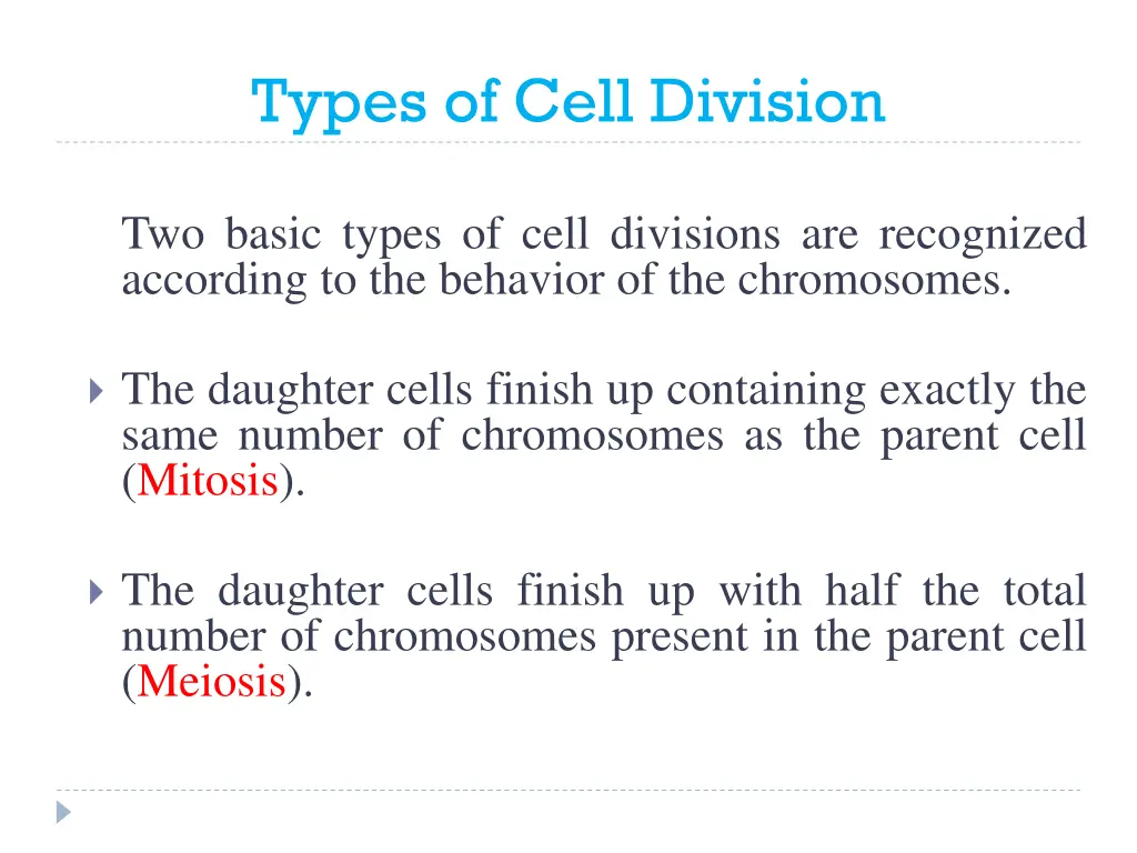 types of cell division