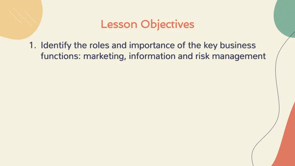 lesson objectives lesson objectives