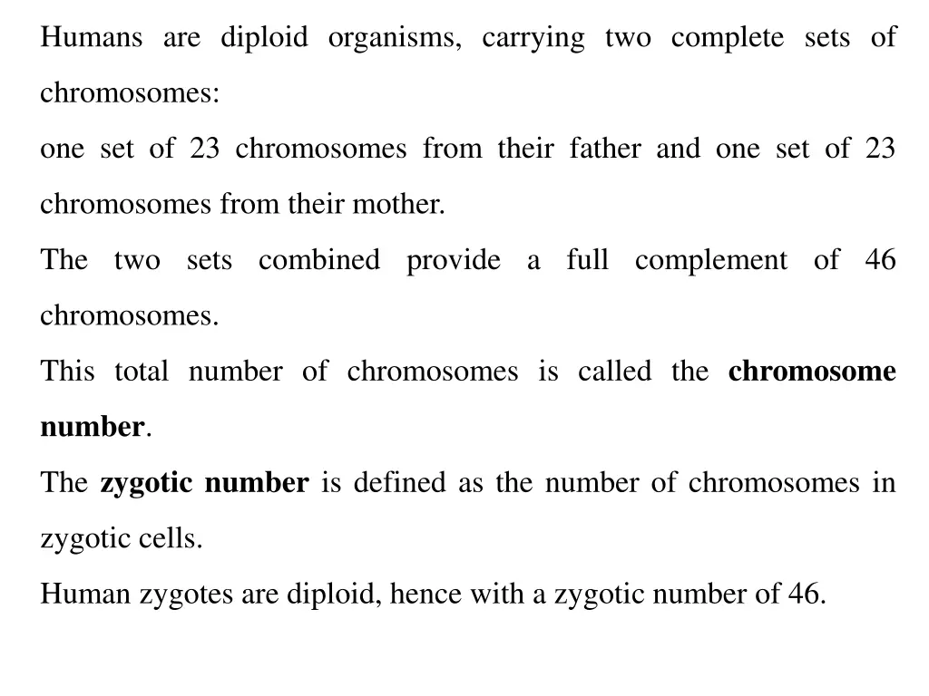 humans are diploid organisms carrying