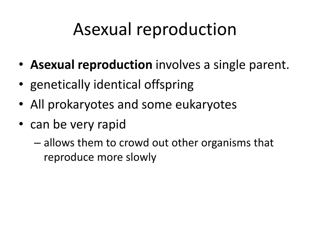 asexual reproduction