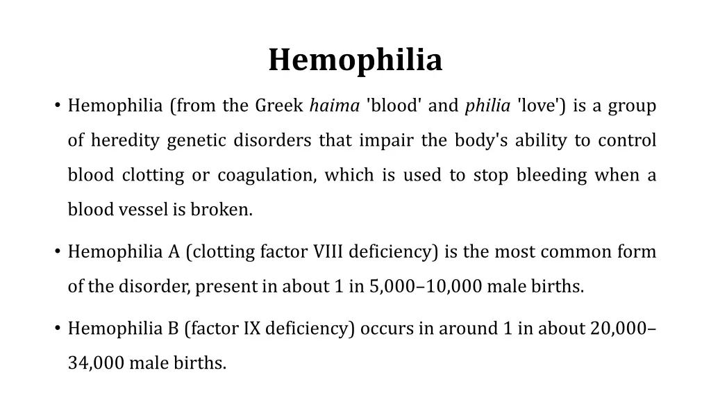 hemophilia